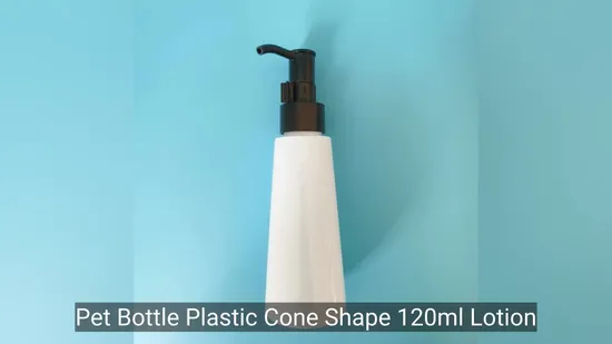 Pet Bottle Plastic Cone Shape 120ml Lotion Toner Oil Water Bottle