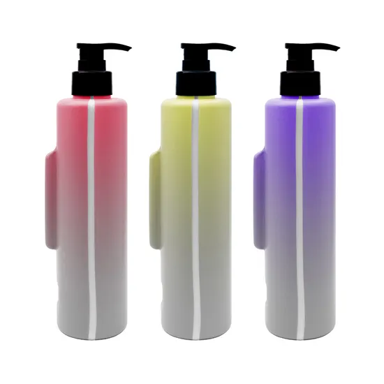 350ml Refill HDPE Plastic Visible Line Shampoo and Conditioner Bottle for Hotel Body Washing Packaging