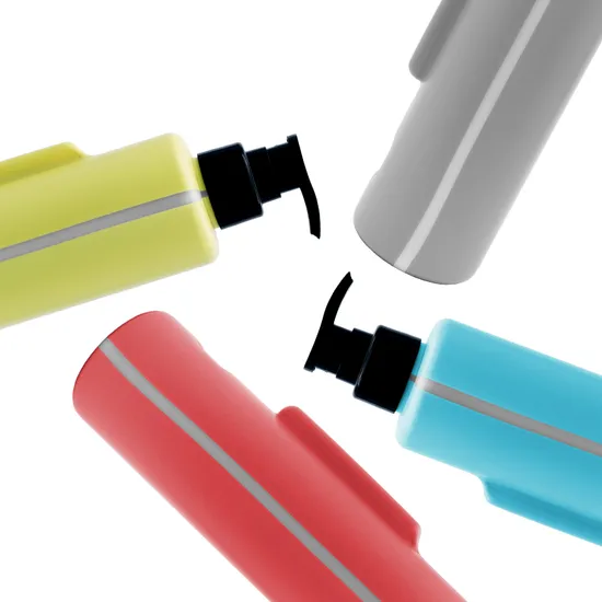 350ml HDPE Plastic Bottle with Liquid Level Line Straight Round