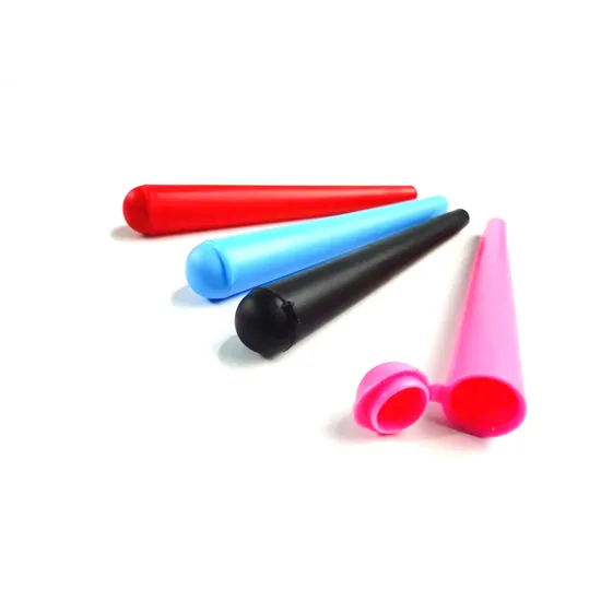 116mm 118mm 120mm 100PCS Empty Pop Top PP Conical Tube Cigar Packaging Transparent Child Resistant Plastic Conica Tubes 