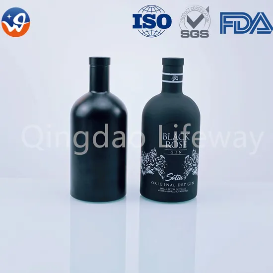 Free Samples Wholesale 200ml 375ml 500ml 700ml 750ml Custom Design Spirits Glass Bottle with Electroplated Surface Handling 
