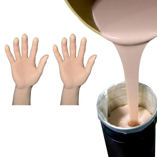 Skin Color Human Silicone Wax Figure Medical Food Grade Environmentally Friendly Liquid 