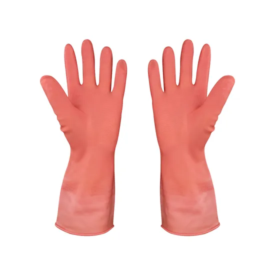 Free Sample Pink Latex Rubber Handling Kitchen Glove Wear