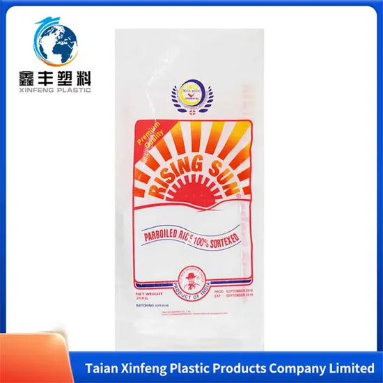 Free Sample PP Woven Packaging Bag Custom Surface Handling Gravure Printing PP Woven Bag Many Size Suitable for Packaging Rice 