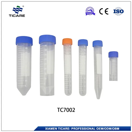 Laboratory Screw Cap Plastic Falcon Round Conical Bottom 15ml 50ml Centrifuge Tube 