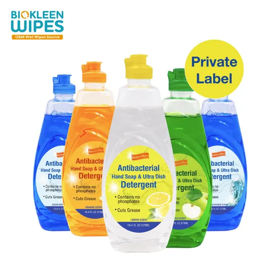 Biokleen 573ml Dishwashing Cleaning Detergent Liquid Detergent OEM Dishwashing Liquid for Kitchen 
