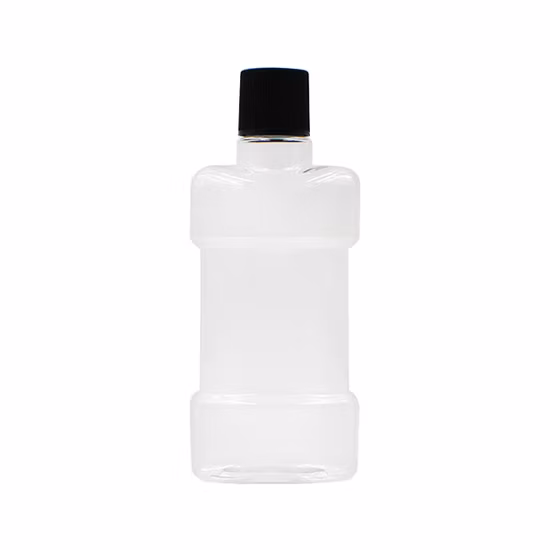 Factory Transparent Plastic Packaging Food Grade Pet Mouthwash Bottle with Cap