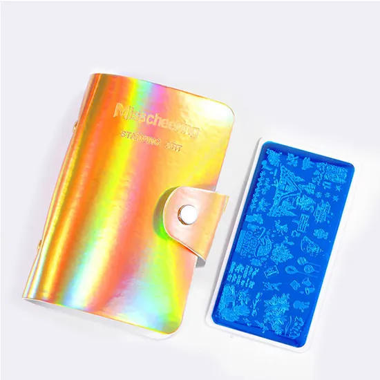 Nail Art Stamping Template Card Pack Nail Art Printing Plate Storage Bag 